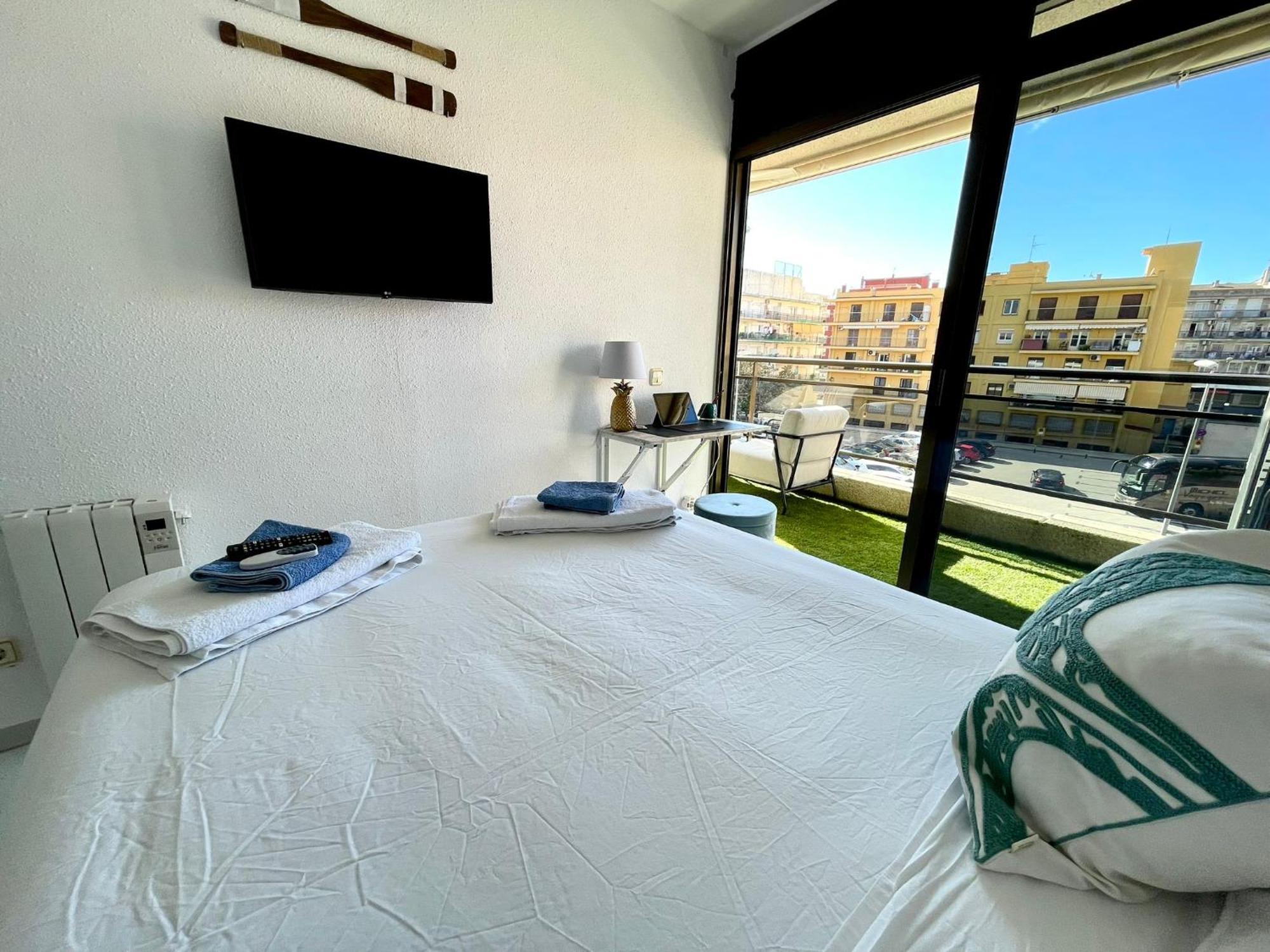 Apartemento Piscina Centro Calella 3 Min Playa Esterno foto
